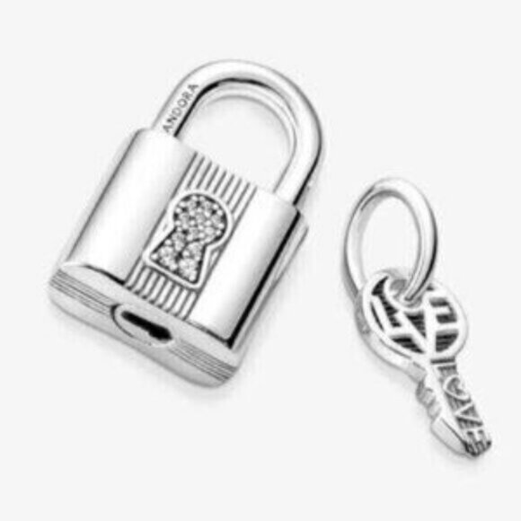 Pandora Padlock and Key Dangle Charm - Picture 5 of 5